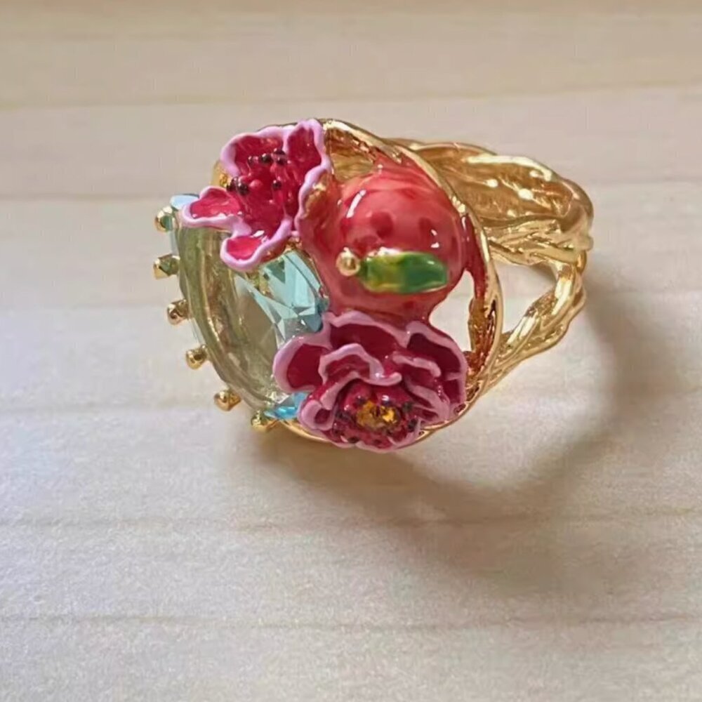 Les NEREIDES POMEGRANATE ring - Picture 5 of 5